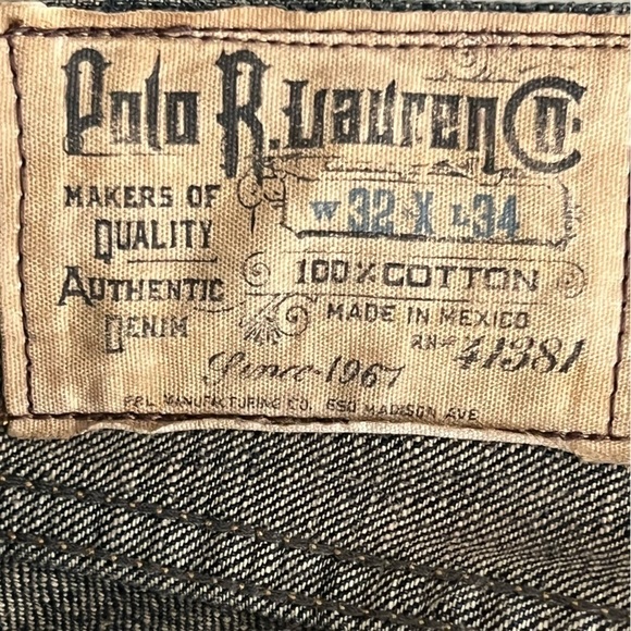 POLO Ralph Lauren Finest Made Denim Men’s Cotton Straight Leg Jeans 32 X… - Picture 12 of 16